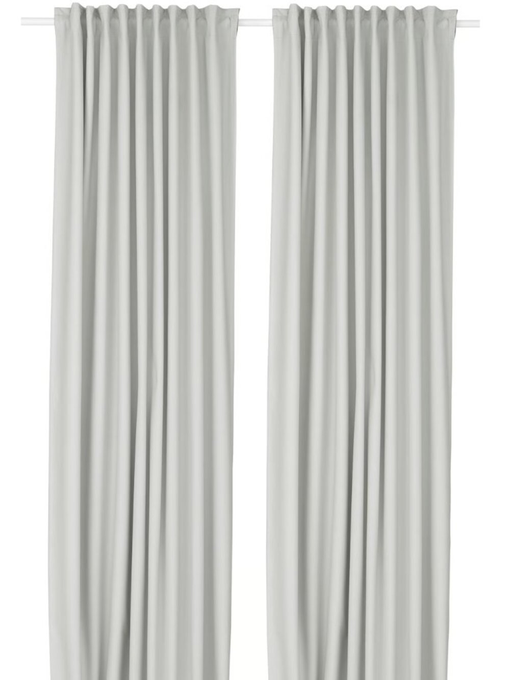 Set of 2 IKEA GLANSNÄVA Room Darkening Curtain Liners Silvery Light Grey Set #2